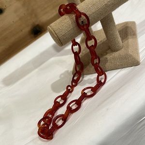 RARE Vintage Bakelite Double Link Necklace Flame